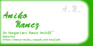 aniko mancz business card